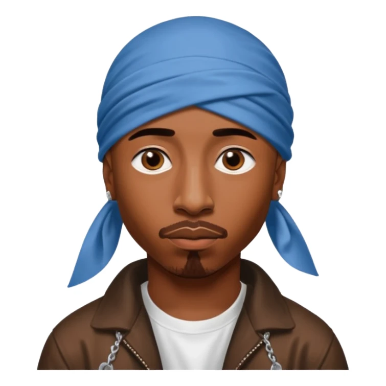 2Pac only face and durage sticker