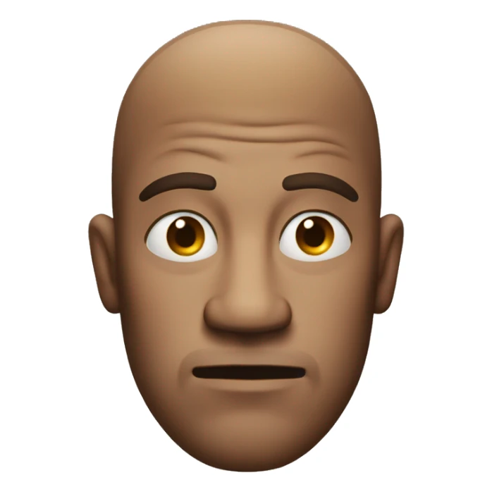 Man with squinty eyes with a suspicious expression  sticker