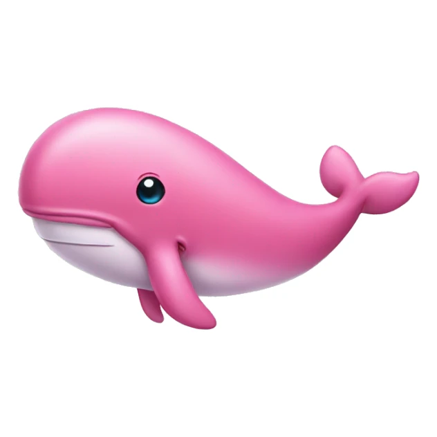 Pink whale sticker