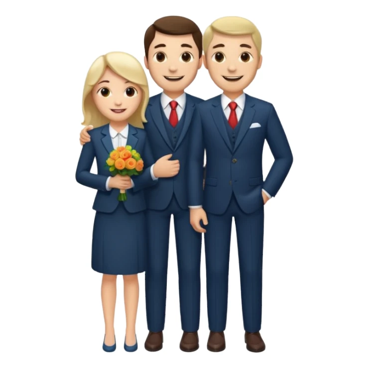 father marrying a couple sticker