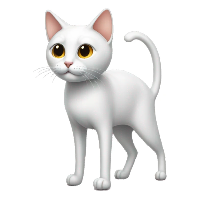 Cat has long legs sticker