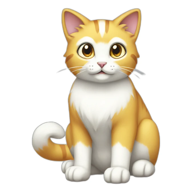 Sitting-bicolor-ice-type-cat-pokemon sticker