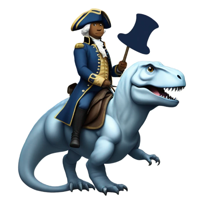 George Washington on T-Rex sticker