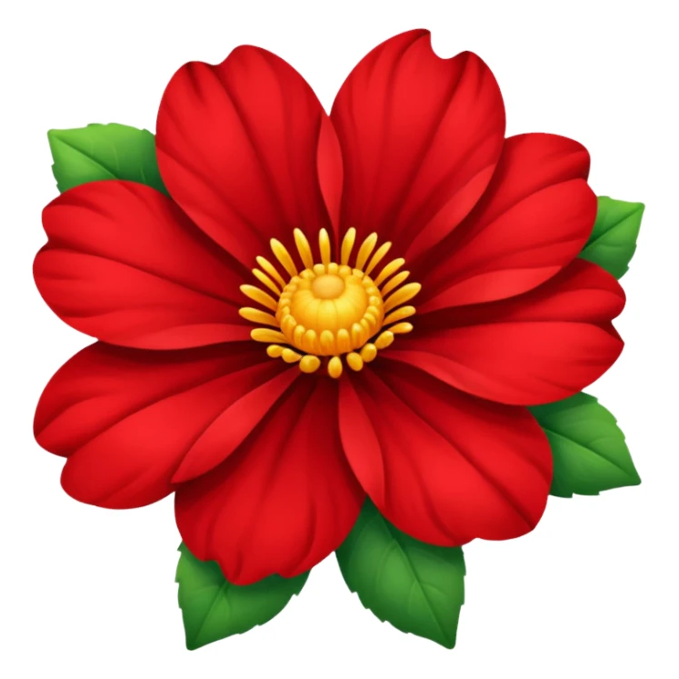 A red flower sticker