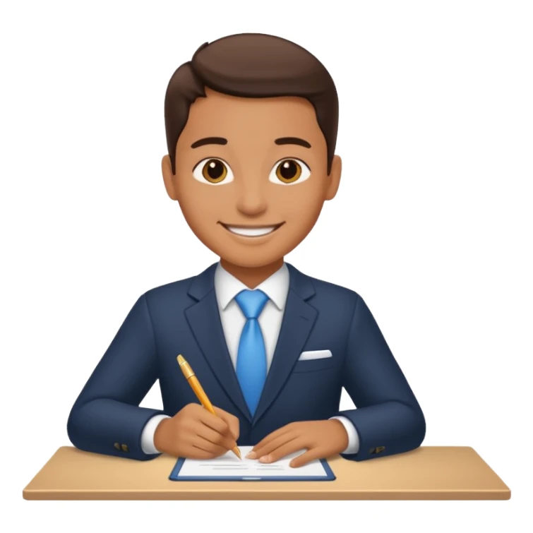 signing a deal sticker