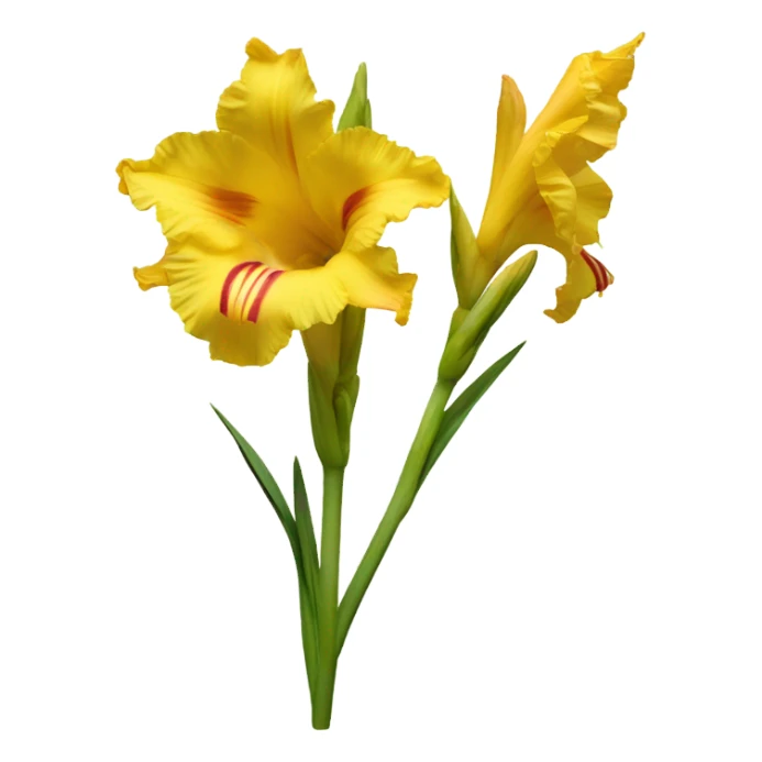 Yellow gladiolus  sticker