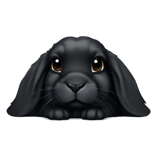 black holland lop bunny laying down sticker