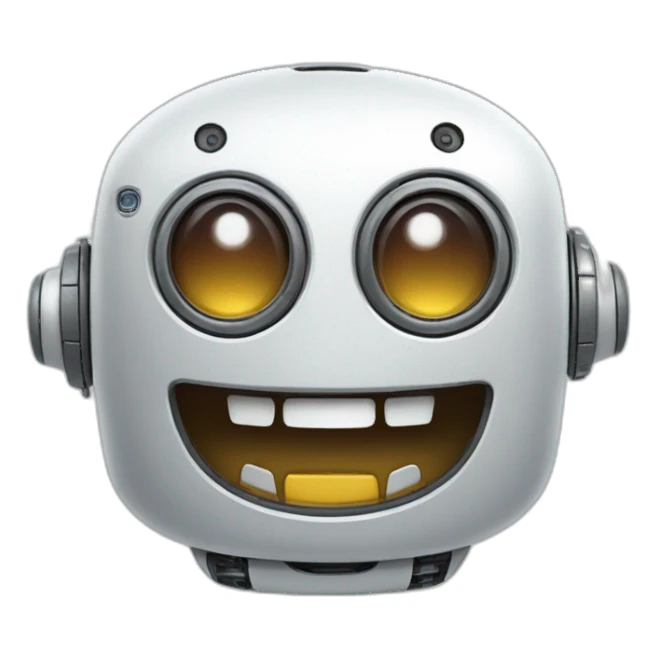 Laughing robot sticker
