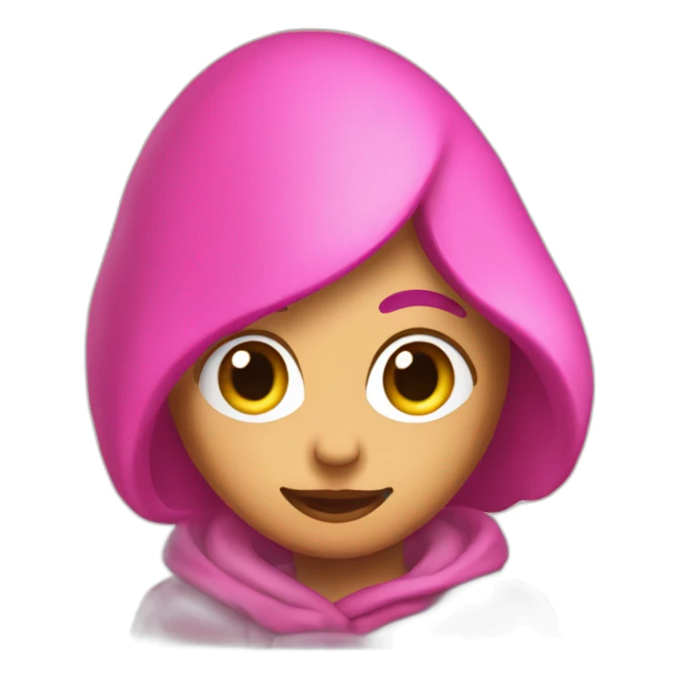 pink fire cel shaded sticker