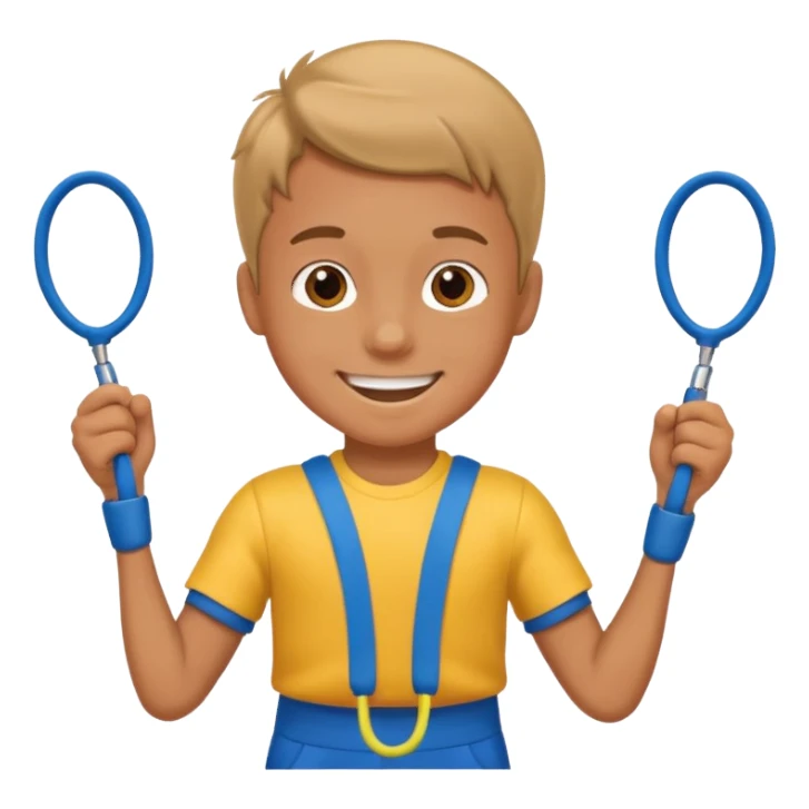 Boy with Skipping Rope pose sticker