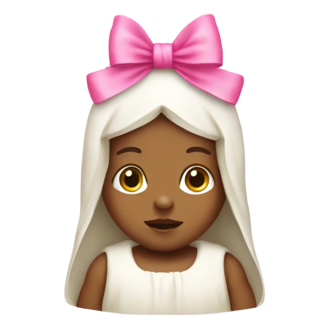 baby jesus with a pink bow  sticker