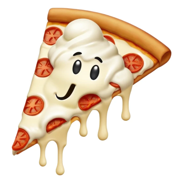 Pizza dipped in ice cream  sticker