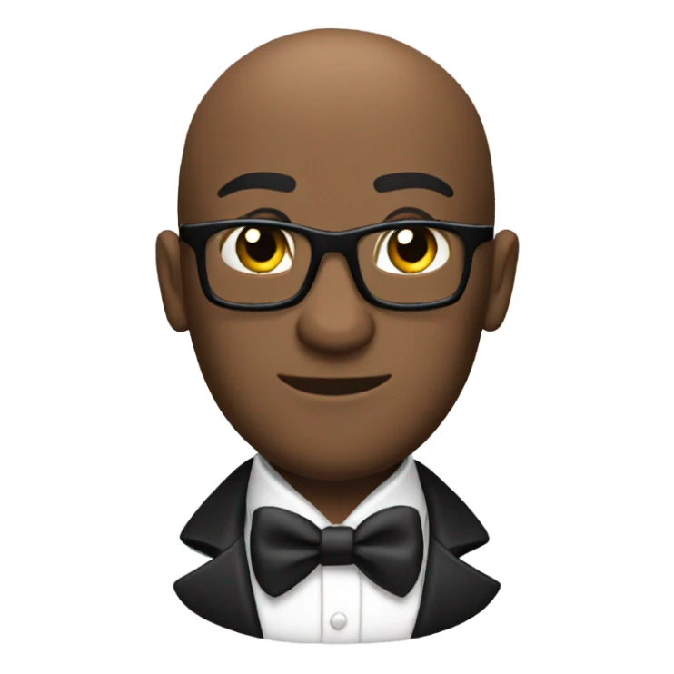 Bald black secret agent James Bond  sticker