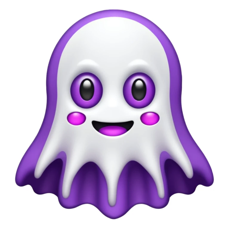 pirulito fantasma roxo e branco sticker