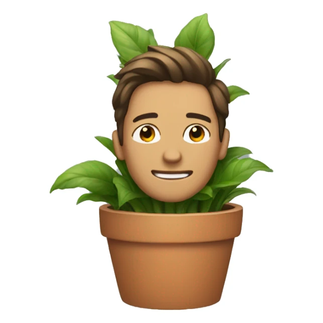 The guy in the flower pot sticker