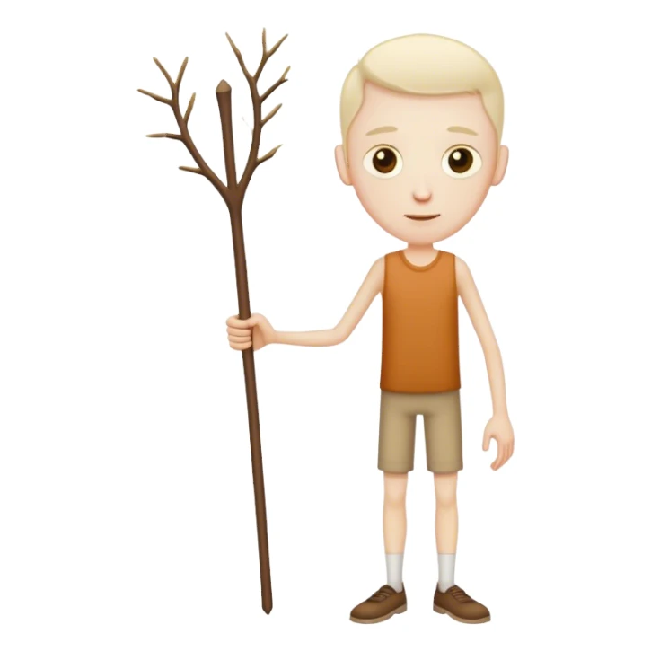 man that looks like a stick sticker