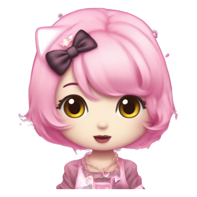 coquette aesthetic hello kitty japan night core sticker