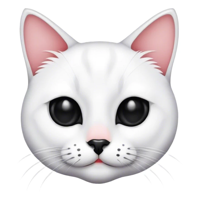 White and black cat sticker