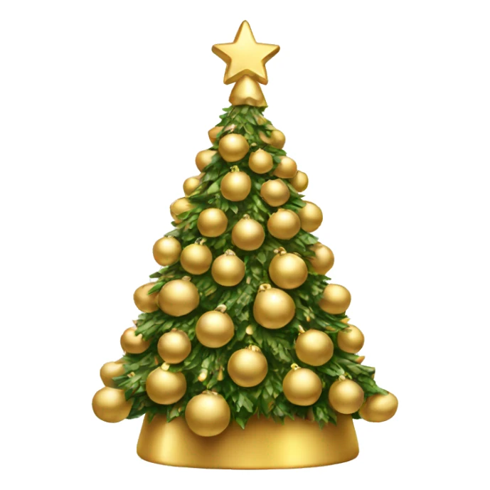 Gold Christmas tree sticker
