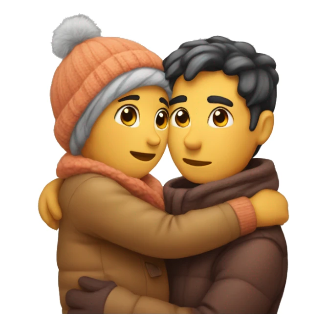Keeping each other warm sticker