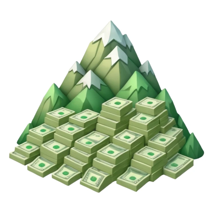 
MOUNTAIN OF BANKNOTES sticker
