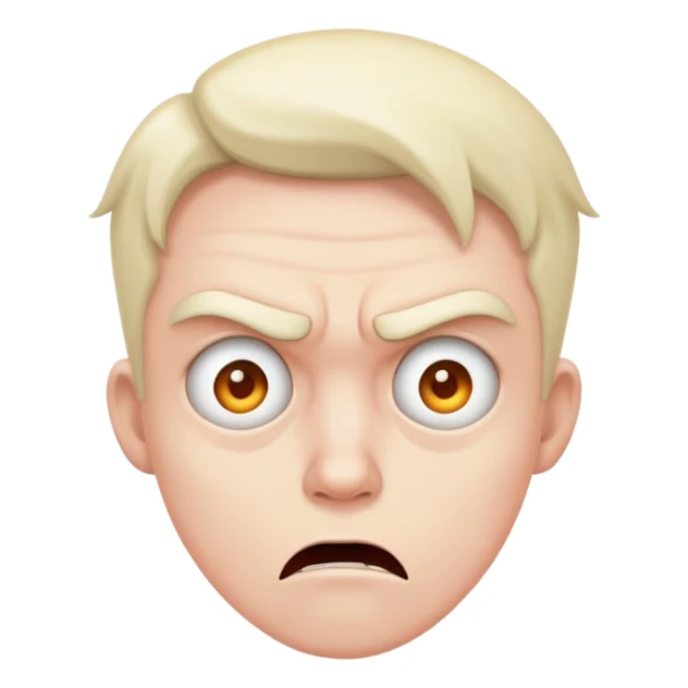 mad, disturbed, confused face  sticker