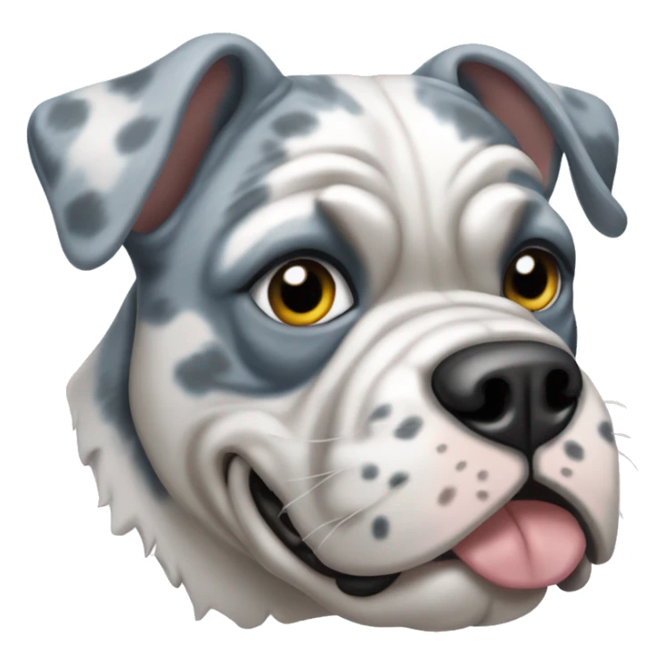 Blue Merle bulldog sticker