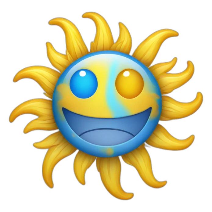 Smilie sun sticker
