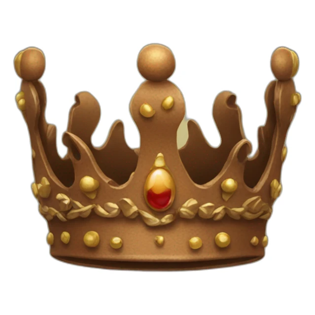 Brown crown sticker