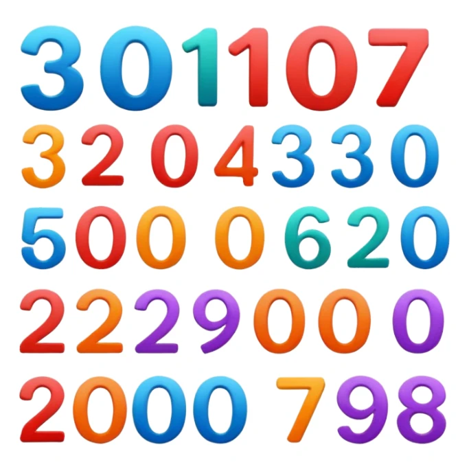 numbers sticker