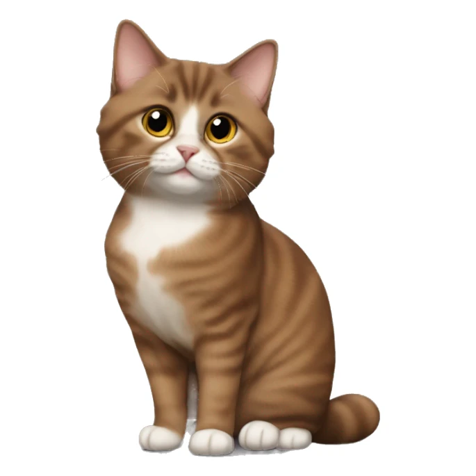 Brown munchkin cat standing sticker