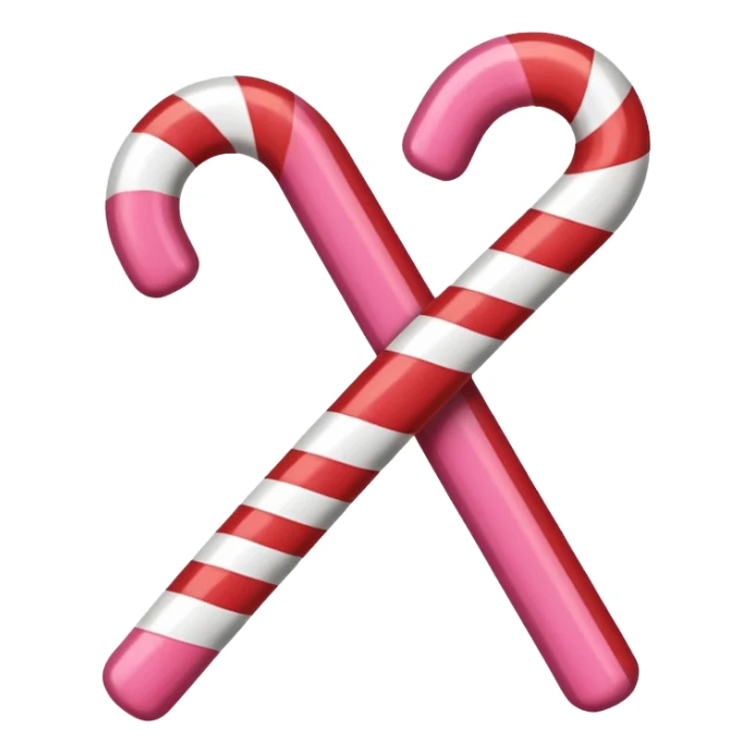 Red and pink candy cane sticker