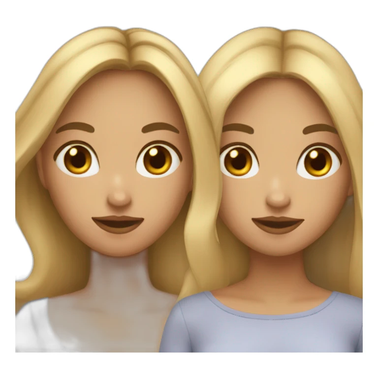 4 filles une blonde et 3 brune sticker