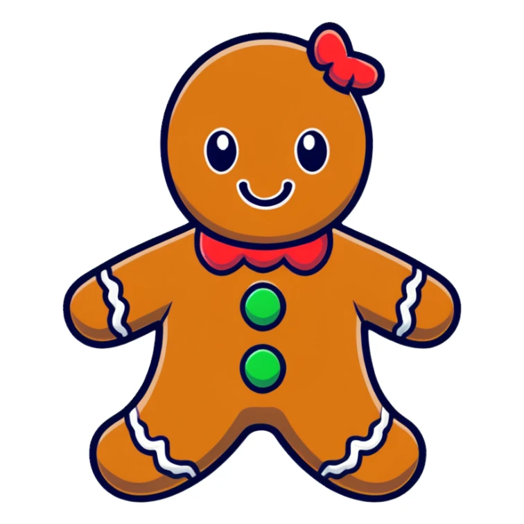 gingerbread man sticker