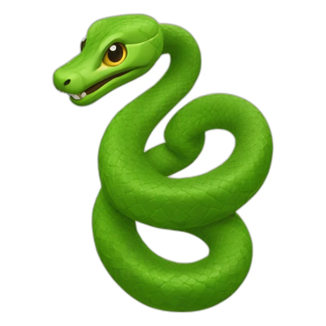 Serpent sur une puff sticker