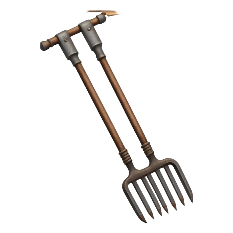 Upside down pitchfork sticker