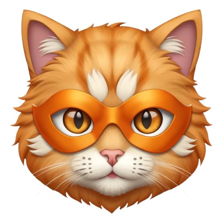 cat with a superhero mask sticker