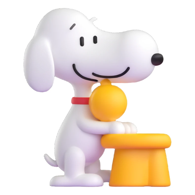 Snoopy, modern and shiny sticker