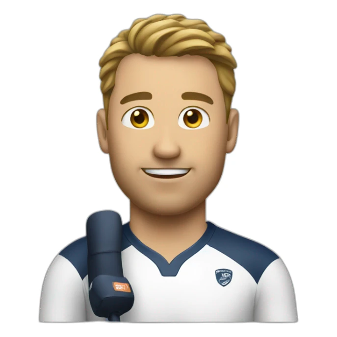 sportman talking with person  sticker