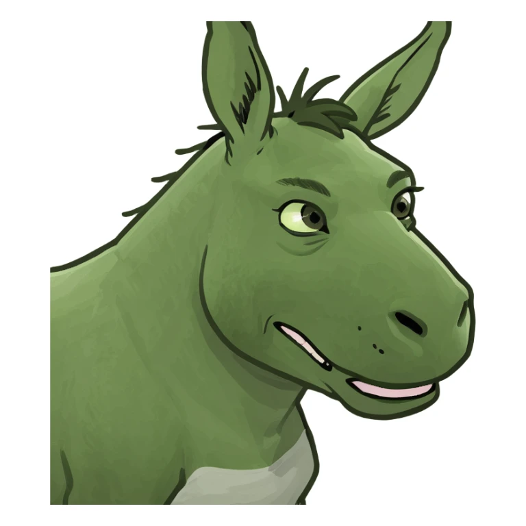 A donkey who is strong like Superman  sticker