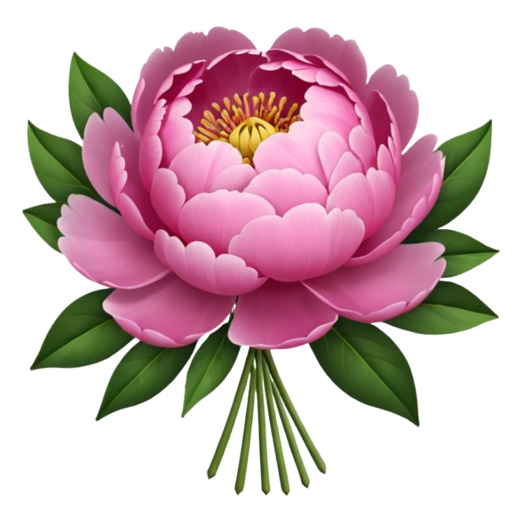 Create a peony flower buket emoji sticker