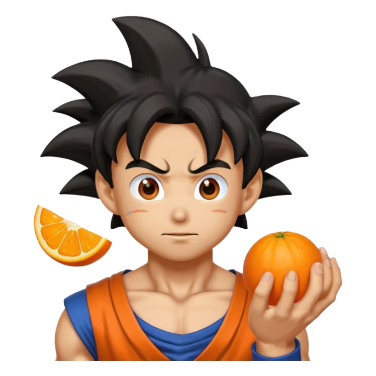 combine a fruit and goku sticker