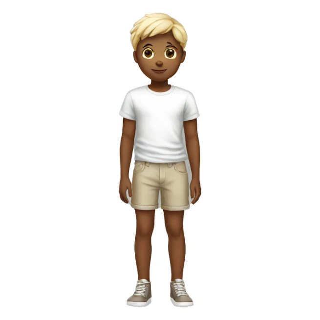 full length child white sticker