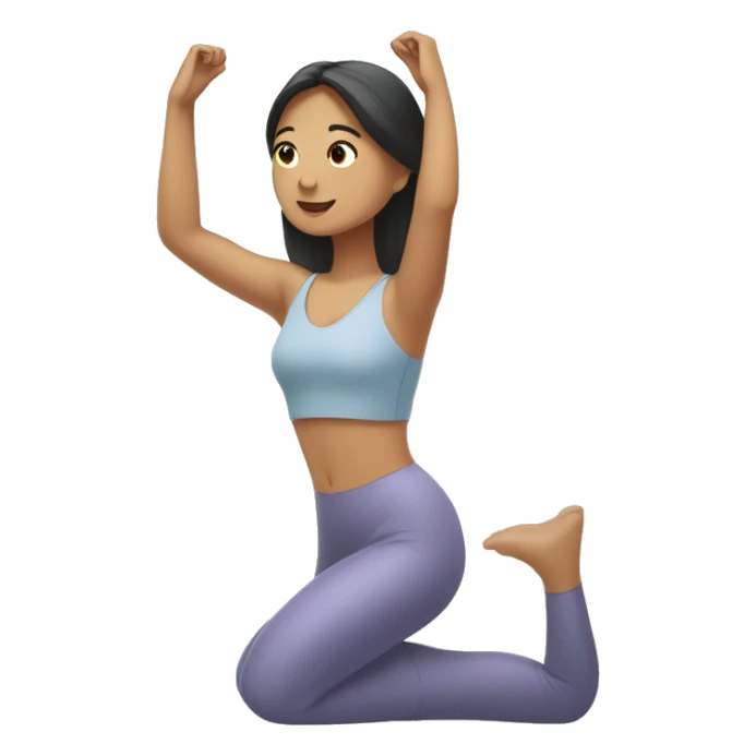 Filipina doing Pilates mermaid stretch  sticker