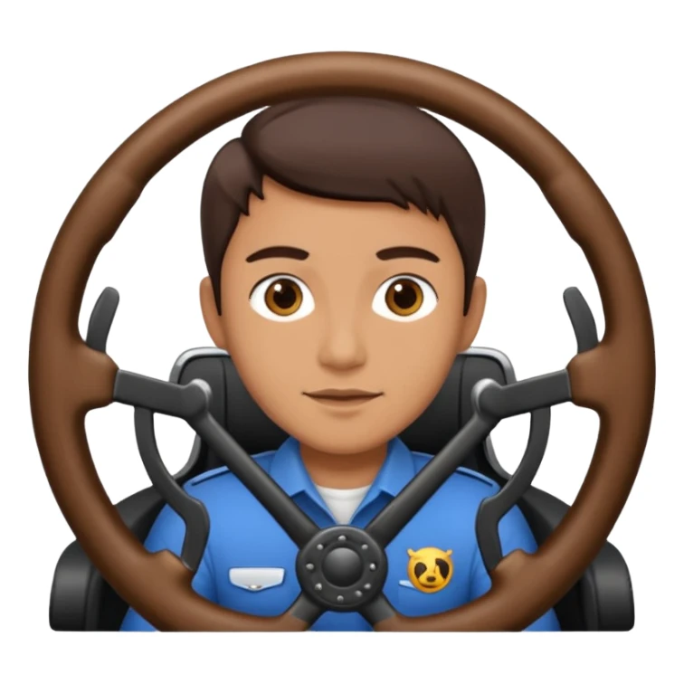 driver holding a steering wheel sticker