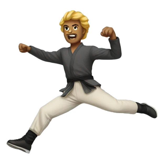 Flying Side Kick sticker