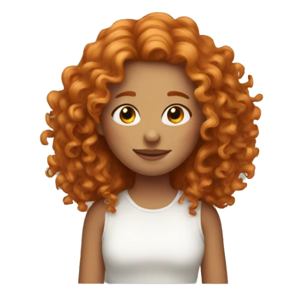 curly ginger grl sticker