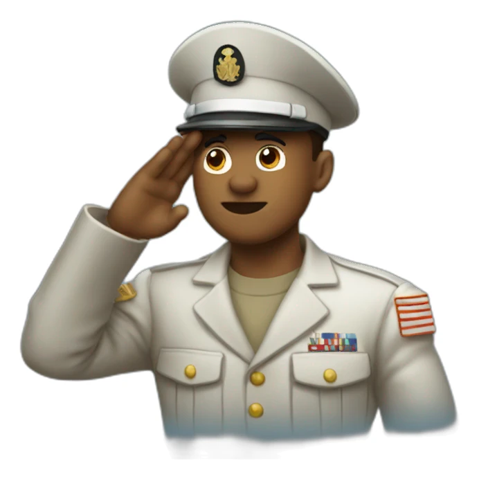 Mad Marine saluting sticker