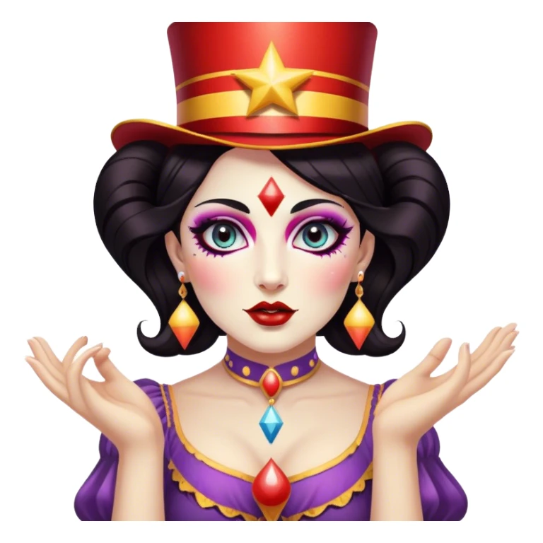Vintage circus female psychic sticker