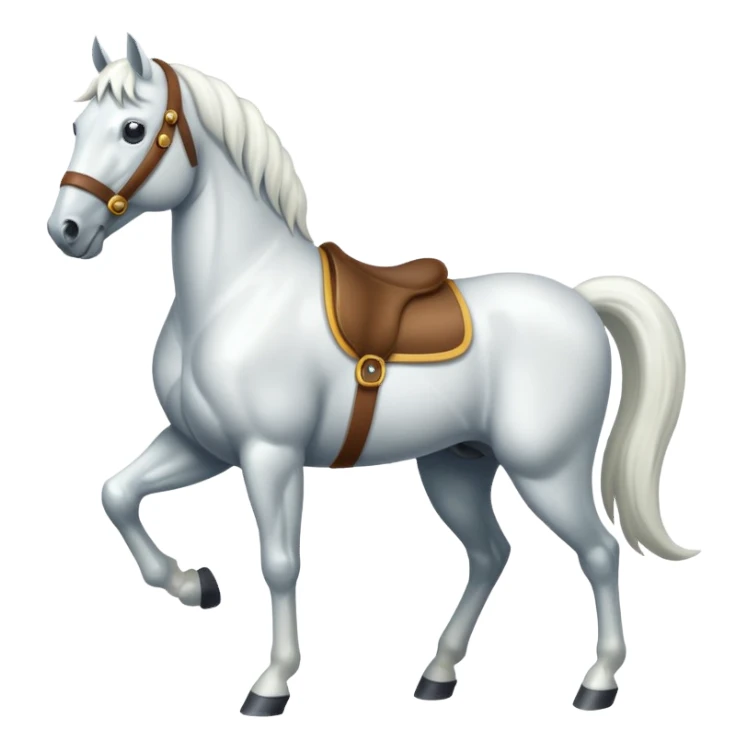 white horse face body sticker